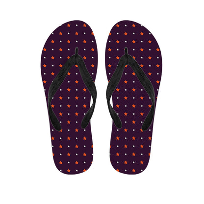 Halloween Stars Pattern Print Flip Flops