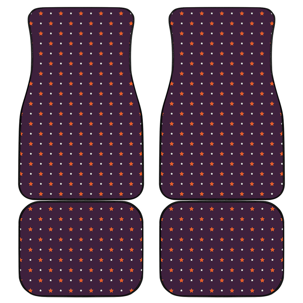 Halloween Stars Pattern Print Front and Back Car Floor Mats