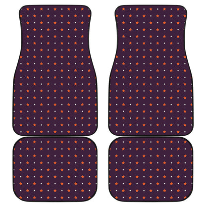 Halloween Stars Pattern Print Front and Back Car Floor Mats