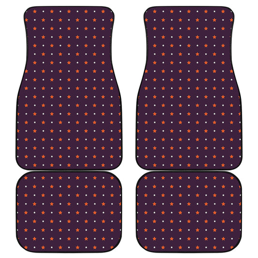 Halloween Stars Pattern Print Front and Back Car Floor Mats