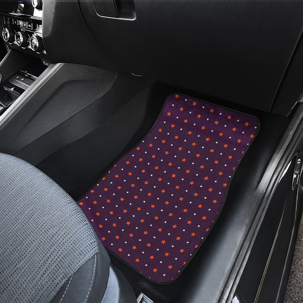 Halloween Stars Pattern Print Front and Back Car Floor Mats