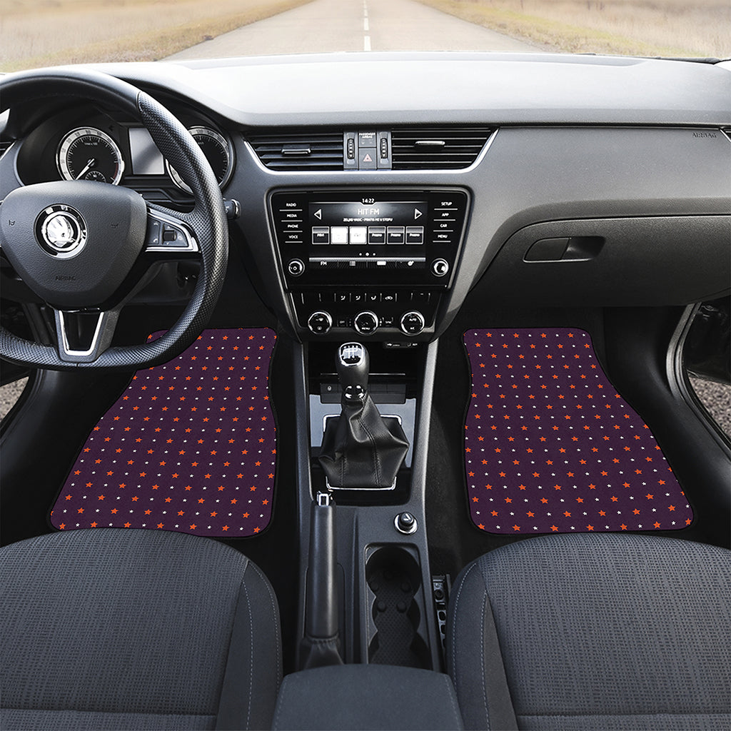 Halloween Stars Pattern Print Front Car Floor Mats