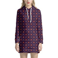 Halloween Stars Pattern Print Pullover Hoodie Dress