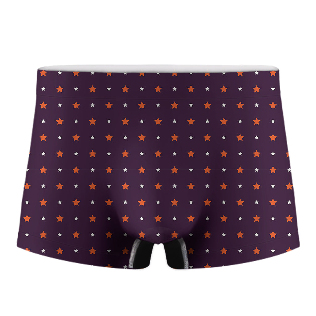 Halloween Stars Pattern Print Men's Boxer Briefs