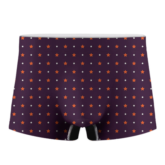 Halloween Stars Pattern Print Men's Boxer Briefs