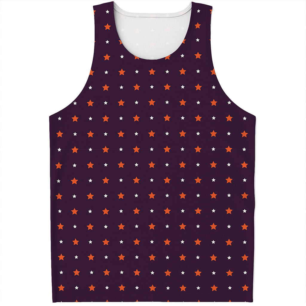 Halloween Stars Pattern Print Men's Tank Top