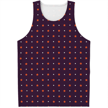 Halloween Stars Pattern Print Men's Tank Top