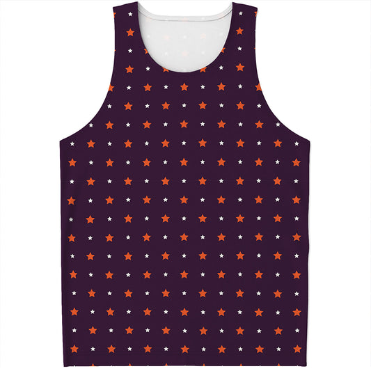 Halloween Stars Pattern Print Men's Tank Top
