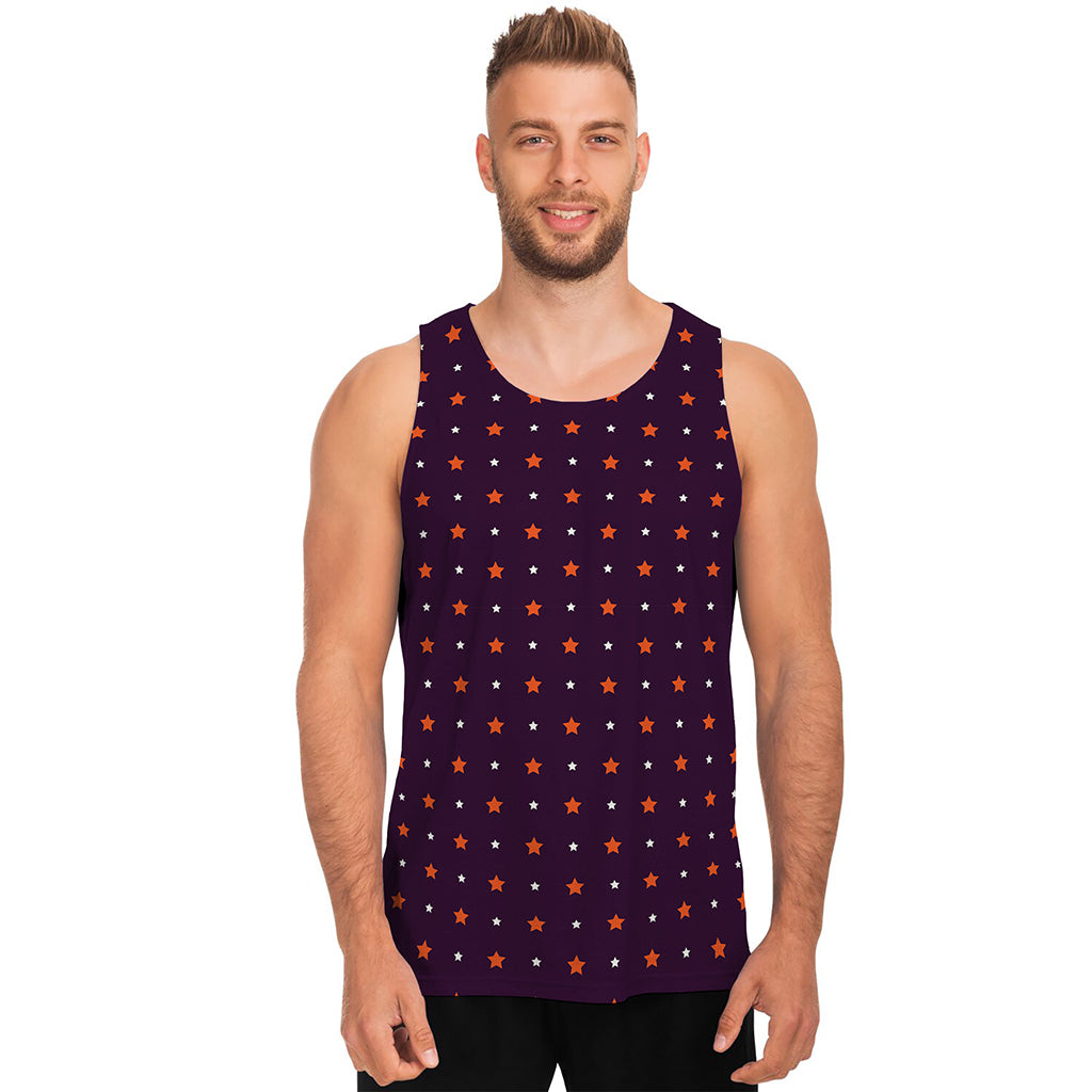 Halloween Stars Pattern Print Men's Tank Top
