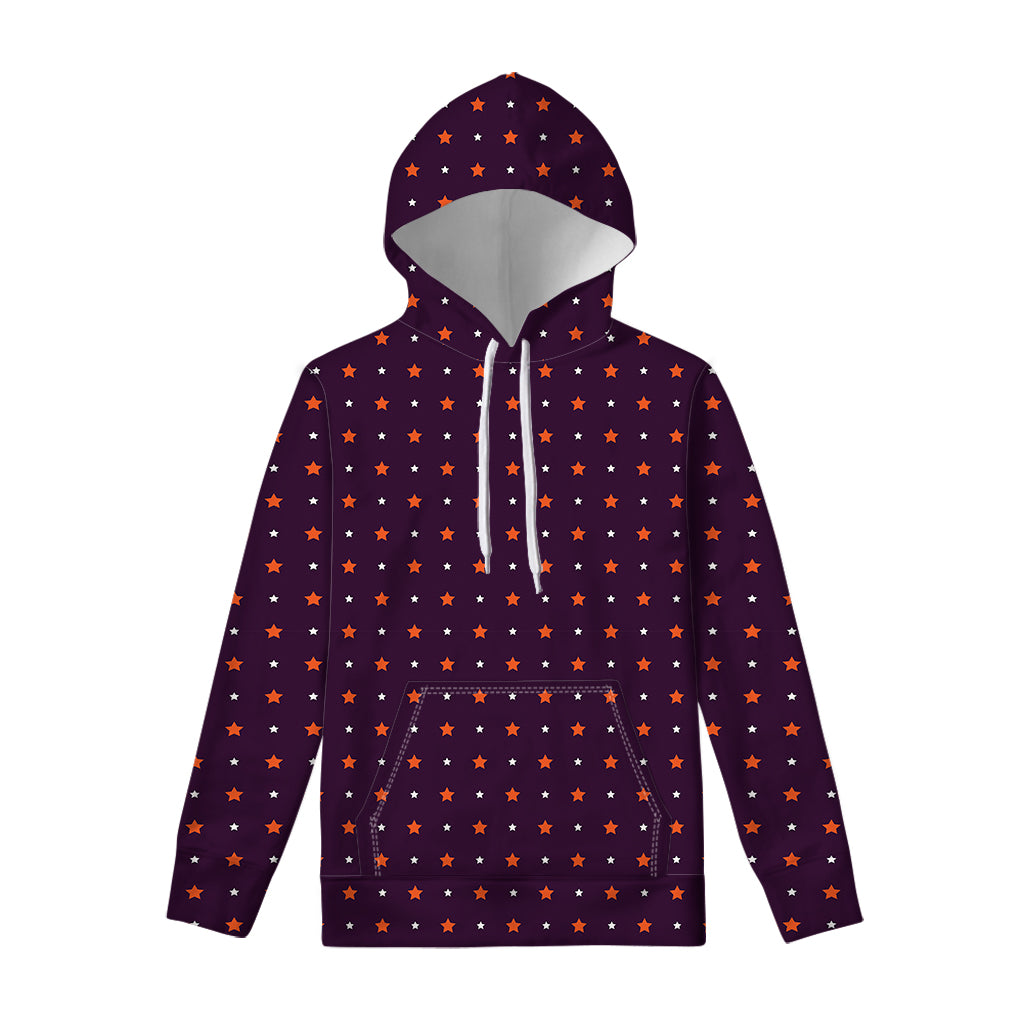 Halloween Stars Pattern Print Pullover Hoodie