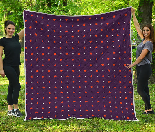 Halloween Stars Pattern Print Quilt