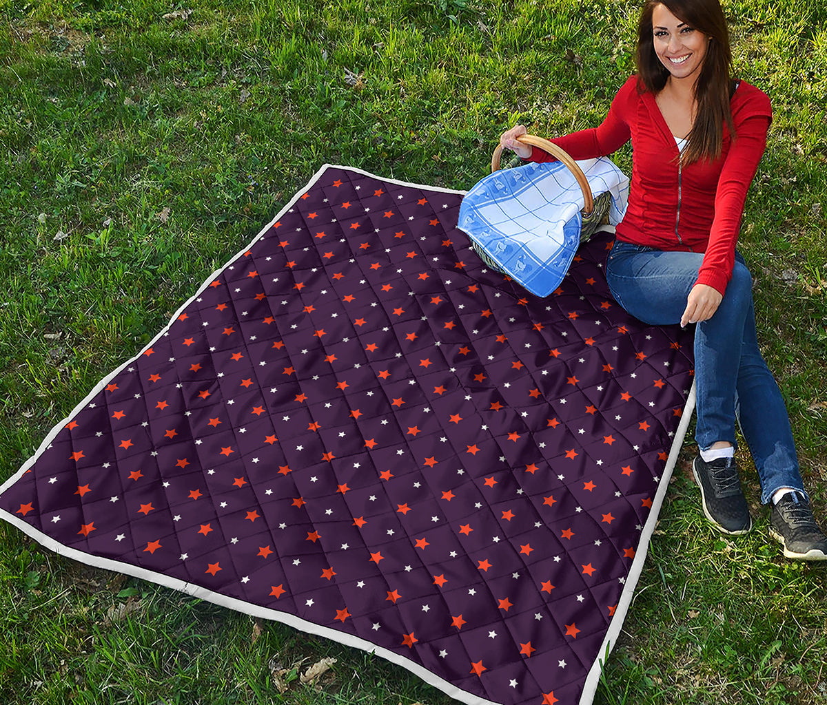 Halloween Stars Pattern Print Quilt