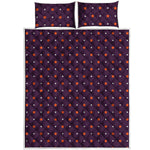 Halloween Stars Pattern Print Quilt Bed Set