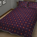 Halloween Stars Pattern Print Quilt Bed Set