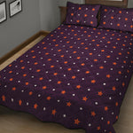 Halloween Stars Pattern Print Quilt Bed Set