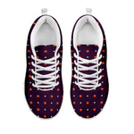 Halloween Stars Pattern Print White Sneakers