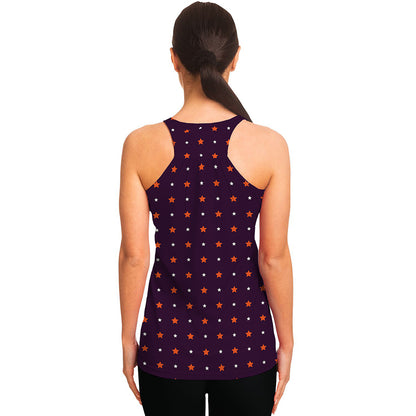 Halloween Stars Pattern Print Women's Racerback Tank Top