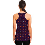 Halloween Stars Pattern Print Women's Racerback Tank Top