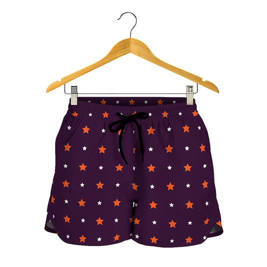 Halloween Stars Pattern Print Women's Shorts