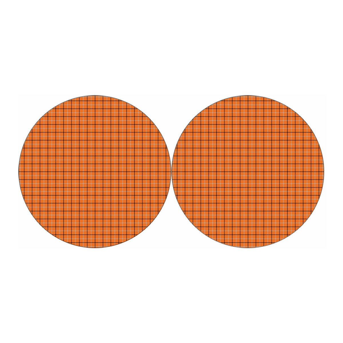 Halloween Tattersall Pattern Print Car Coasters