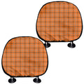 Halloween Tattersall Pattern Print Car Headrest Covers