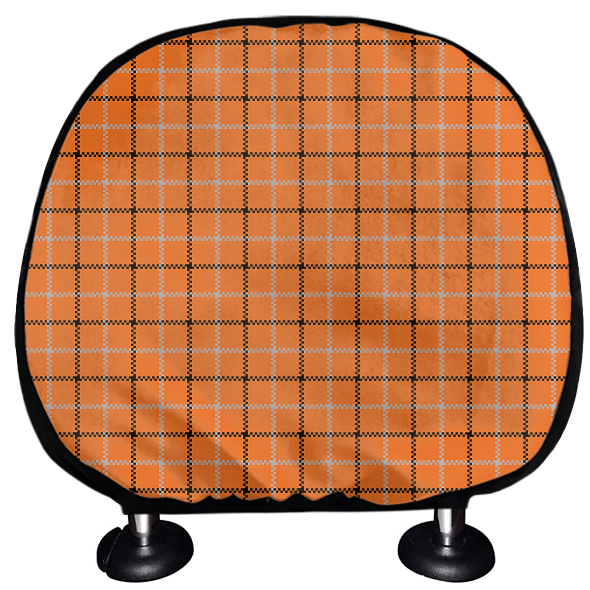 Halloween Tattersall Pattern Print Car Headrest Covers