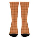 Halloween Tattersall Pattern Print Crew Socks