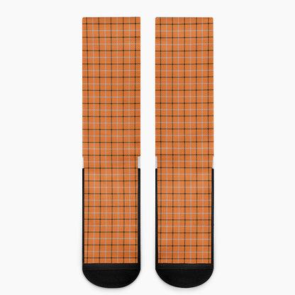 Halloween Tattersall Pattern Print Crew Socks
