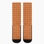 Halloween Tattersall Pattern Print Crew Socks