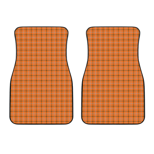 Halloween Tattersall Pattern Print Front Car Floor Mats