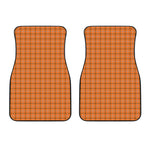 Halloween Tattersall Pattern Print Front Car Floor Mats