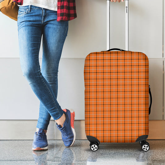 Halloween Tattersall Pattern Print Luggage Cover