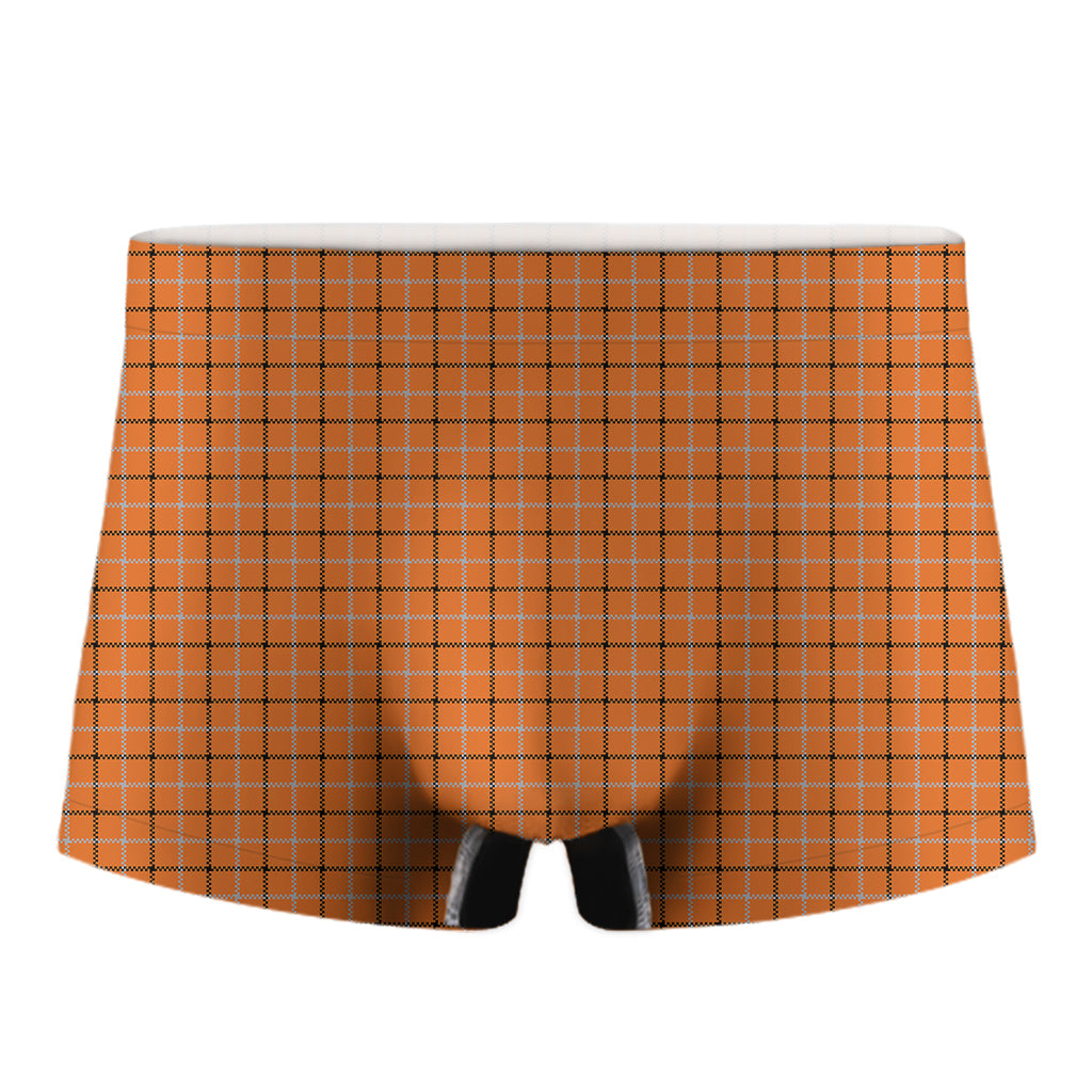 Halloween Tattersall Pattern Print Men's Boxer Briefs