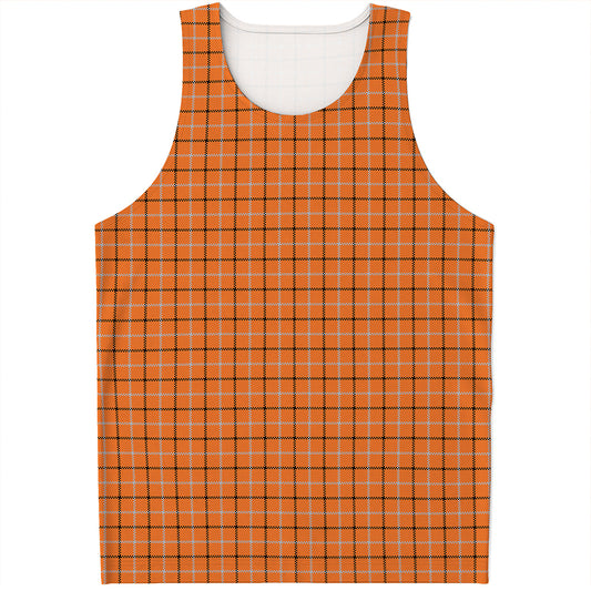 Halloween Tattersall Pattern Print Men's Tank Top