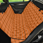 Halloween Tattersall Pattern Print Pet Car Back Seat Cover