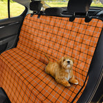 Halloween Tattersall Pattern Print Pet Car Back Seat Cover