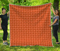 Halloween Tattersall Pattern Print Quilt