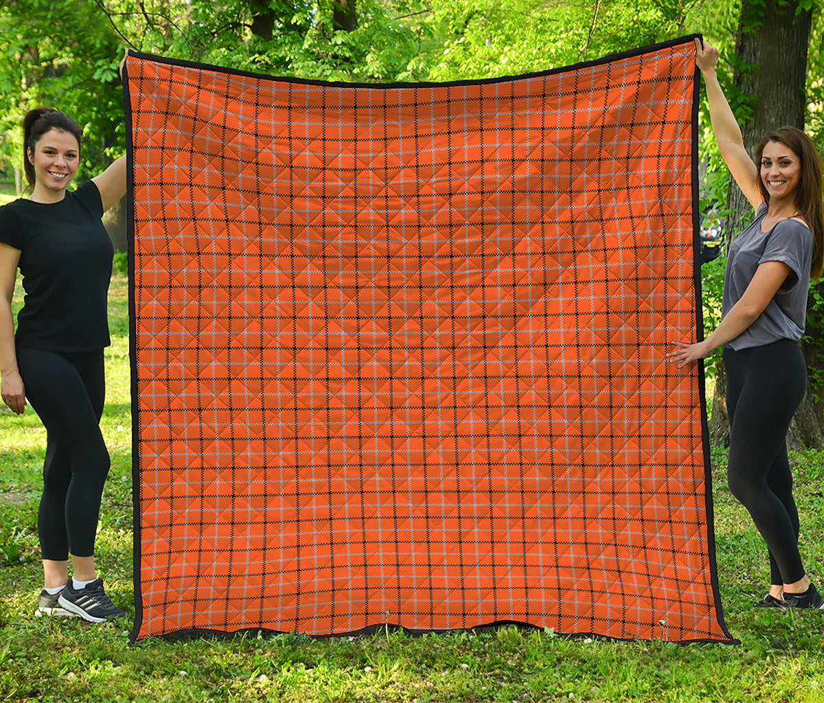 Halloween Tattersall Pattern Print Quilt