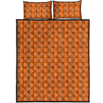 Halloween Tattersall Pattern Print Quilt Bed Set