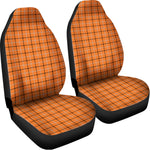 Halloween Tattersall Pattern Print Universal Fit Car Seat Covers