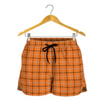 Halloween Tattersall Pattern Print Women's Shorts