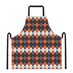 Halloween Themed Argyle Pattern Print Apron