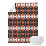 Halloween Themed Argyle Pattern Print Blanket