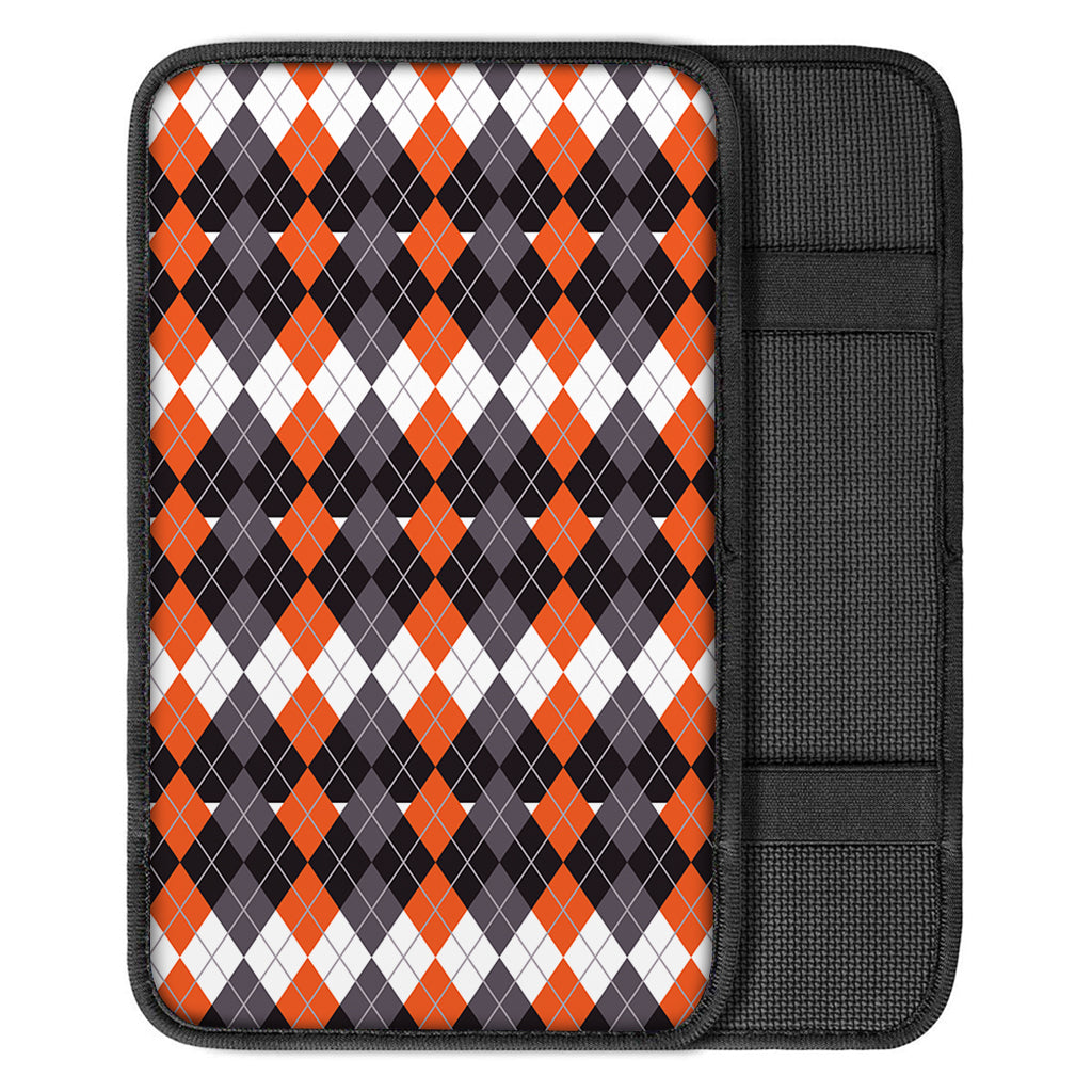Halloween Themed Argyle Pattern Print Car Center Console Cover