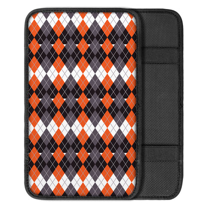 Halloween Themed Argyle Pattern Print Car Center Console Cover