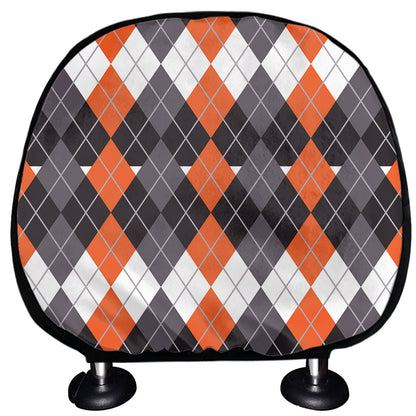 Halloween Themed Argyle Pattern Print Car Headrest Covers