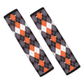 Halloween Themed Argyle Pattern Print Car Seat Belt Covers