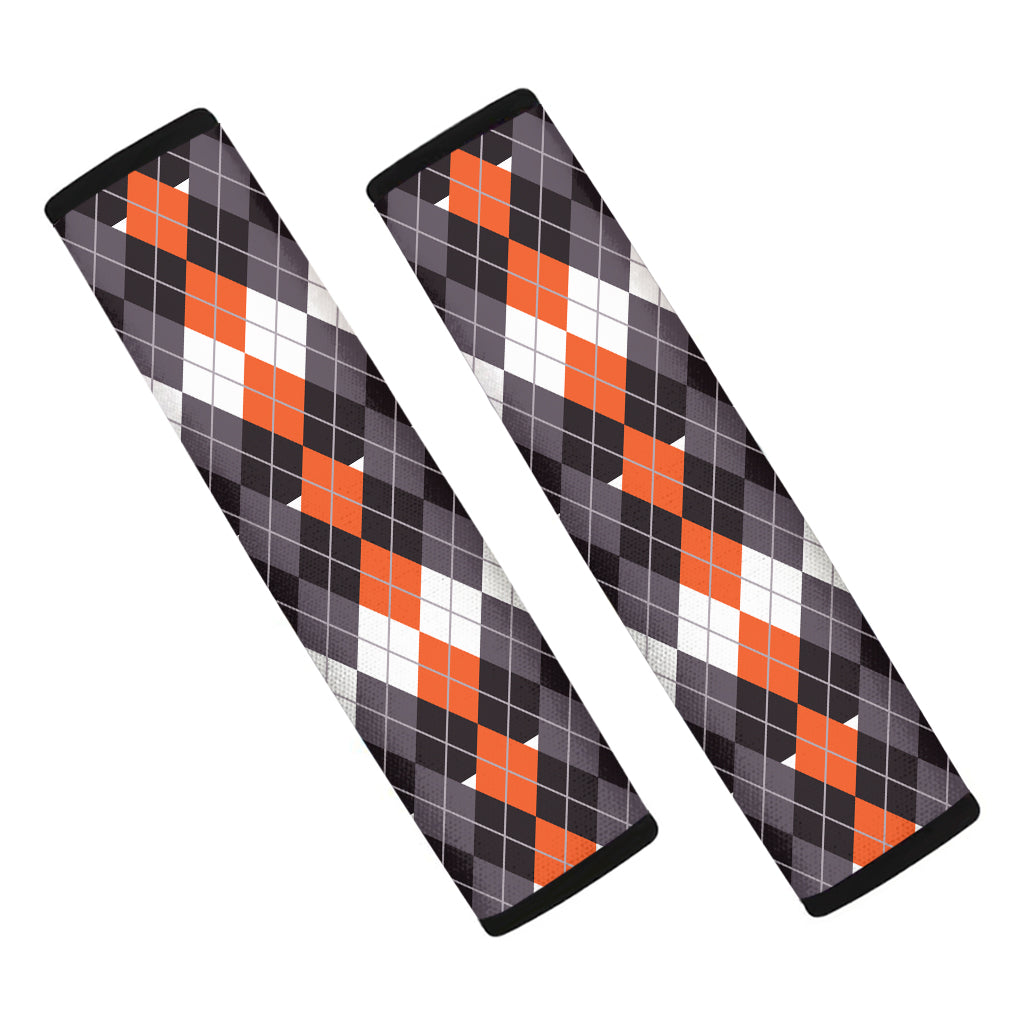 Halloween Themed Argyle Pattern Print Car Seat Belt Covers