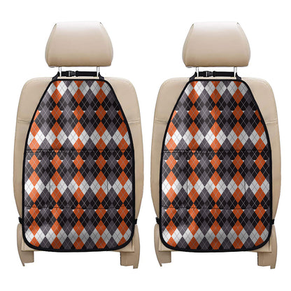 Halloween Themed Argyle Pattern Print Car Seat Organizers