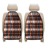 Halloween Themed Argyle Pattern Print Car Seat Organizers